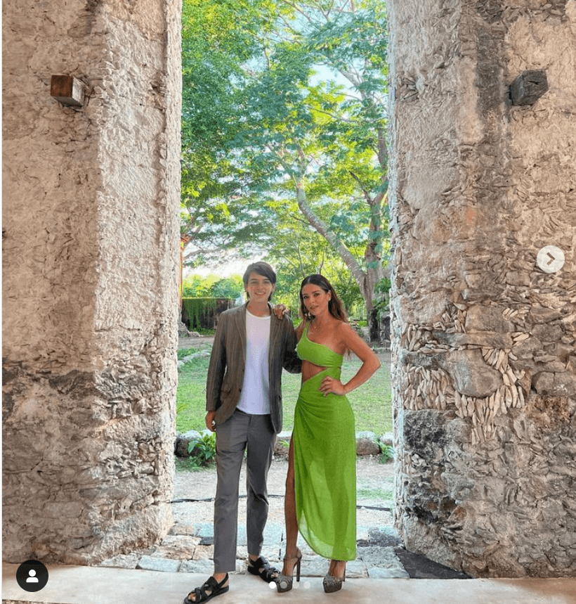 Grettell Valdez con su hijo Santino