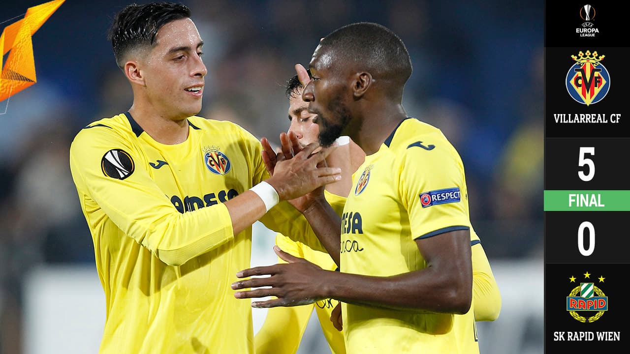 Con Miguel Layún todo el partido, el Villarreal se recupera y golea 5-0 a un inofensivo Rapid Viena