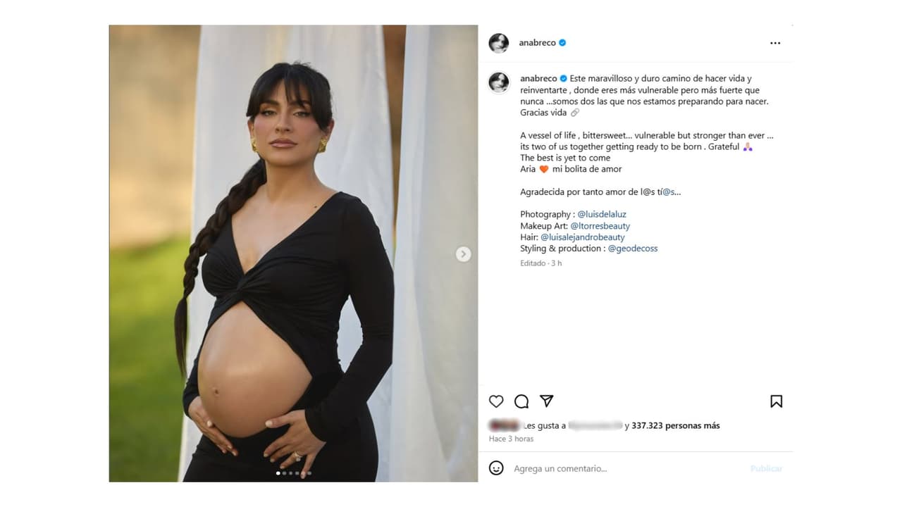 Ana Brenda cumpliría en marzo su séptimo mes de gestación.