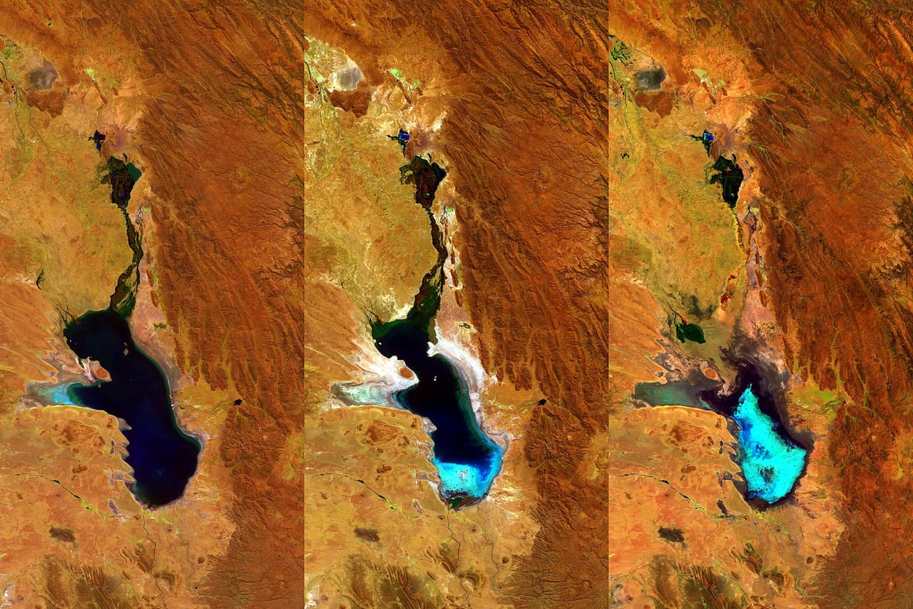 Las imágenes que confirman la desaparición del segundo lago más grande de Bolivia