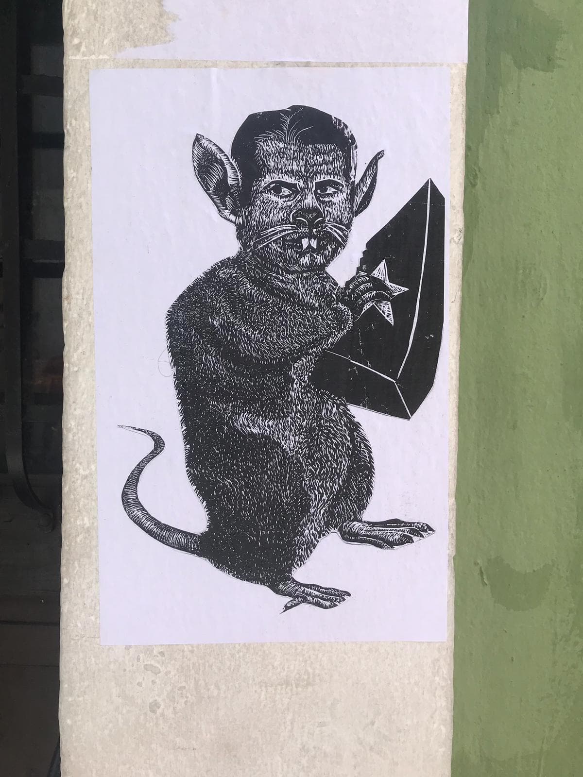 Caricatura de Ricardo Rosselló como una rata