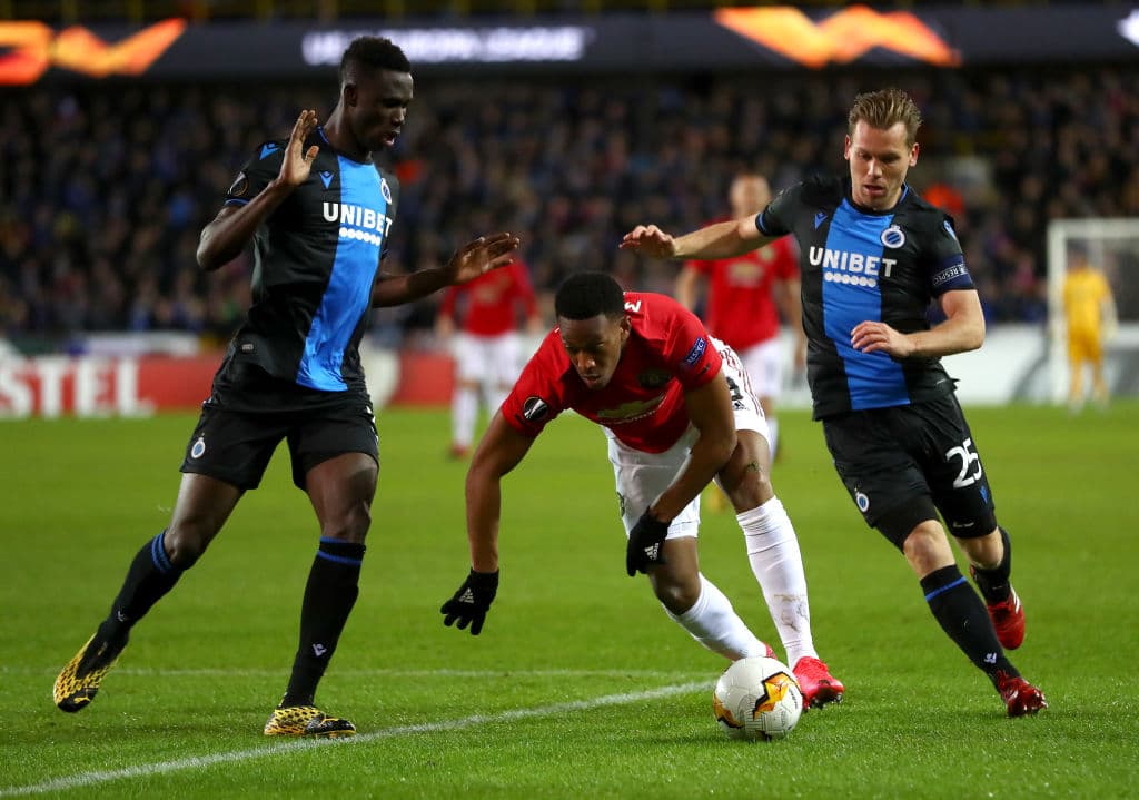 El Manchester United sufrió en Bélgica ante el Brugge y apenas pudo empatar, en los 16vos de la Europa League. Todo se definirá en la vuelta en Old Trafford.