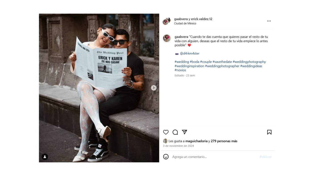 En septiembre de 2025 se casaría con el productor Erick Valdez.