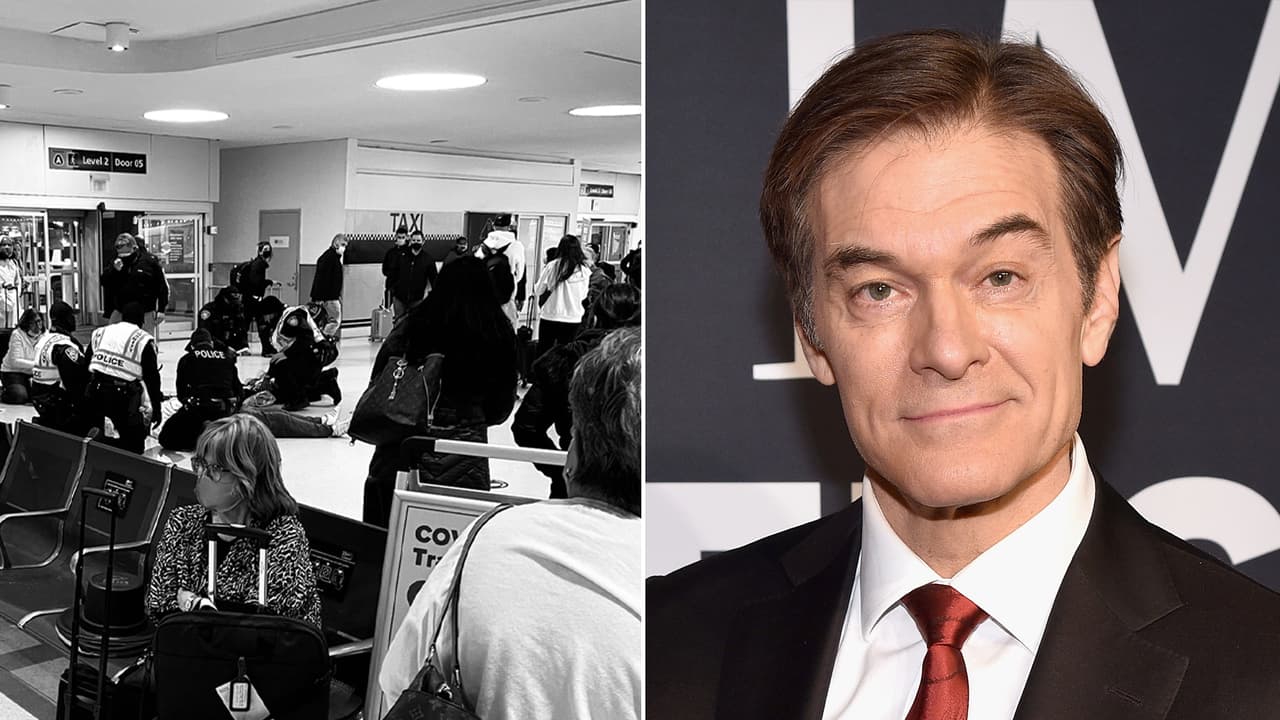 El Dr. Oz ayuda a salvar la vida de un hombre que colapsó en el aeropuerto de Newark
