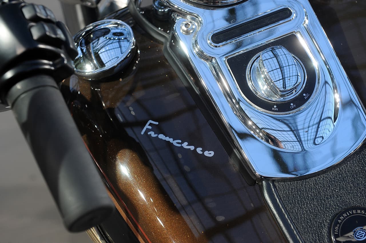 Francisco firmó el tanque de gasolina de la
<b>Harley Davidson Dyna Super Glide 110 aniversario </b>y ordenó su subasta. El precio alcanzado por la moto, cuyo precio regular de 15,000 dólares, fue de
<b>327,000 dóalres</b>. La ganancia también fue donada para obras de caridad.