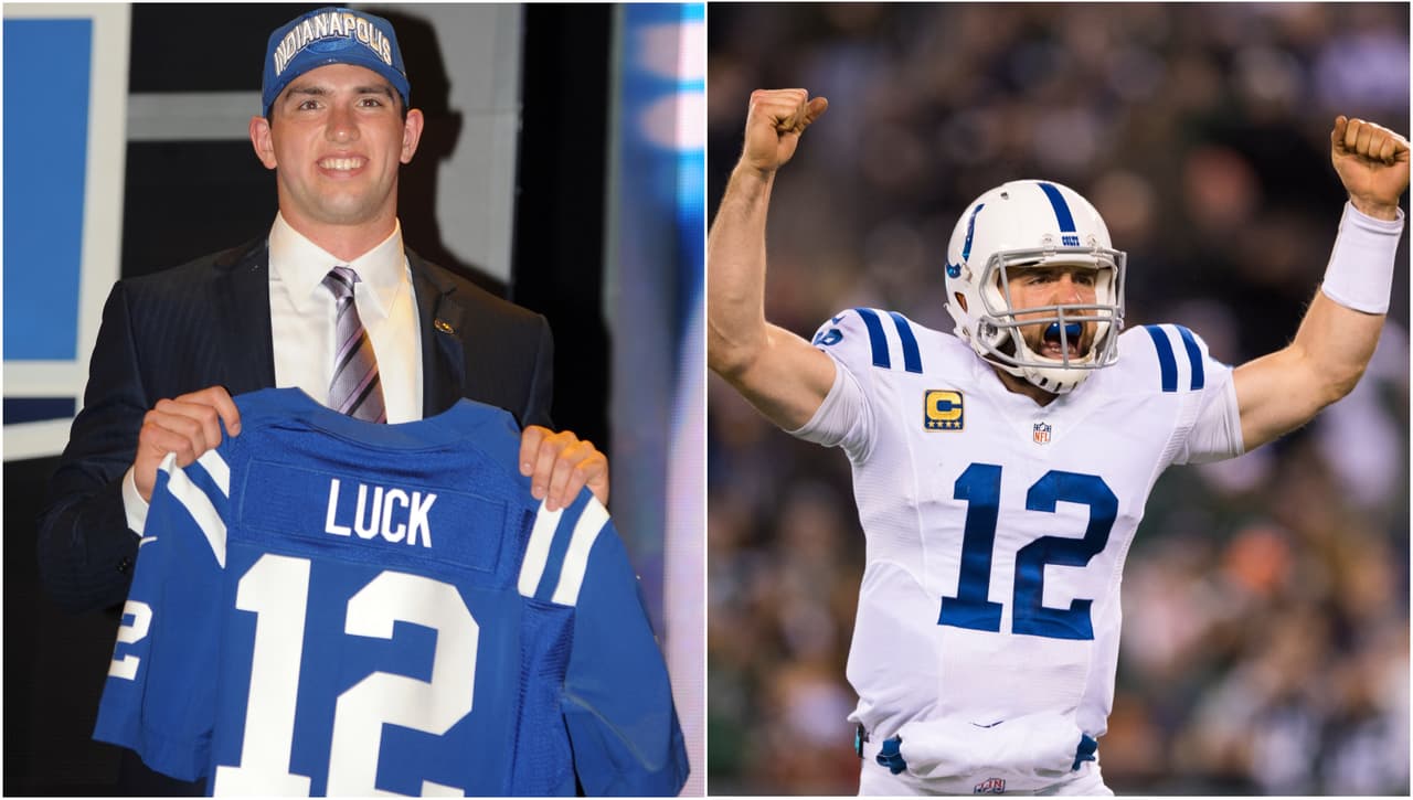 <b>#14 ANDREW LUCK</b> | QB, Indianapolis Colts – 2012
<br>Después de un comienzo prolífico, que incluyó guiar a los Colts a playoffs en sus primeros cuatro años en la liga, hoy Luck es una incógnita tras una difícil cirugía de hombro. Una lástima, pues es un tipo que lanzó 40 pases de touchdown en apenas su tercera temporada, mientras que ya logró superar las 4,000 yardas por aire tres veces en su carrera.