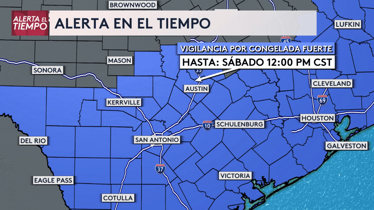 Alerta: se emite una vigilancia por una congelada fuerte para San Antonio y parte de Texas