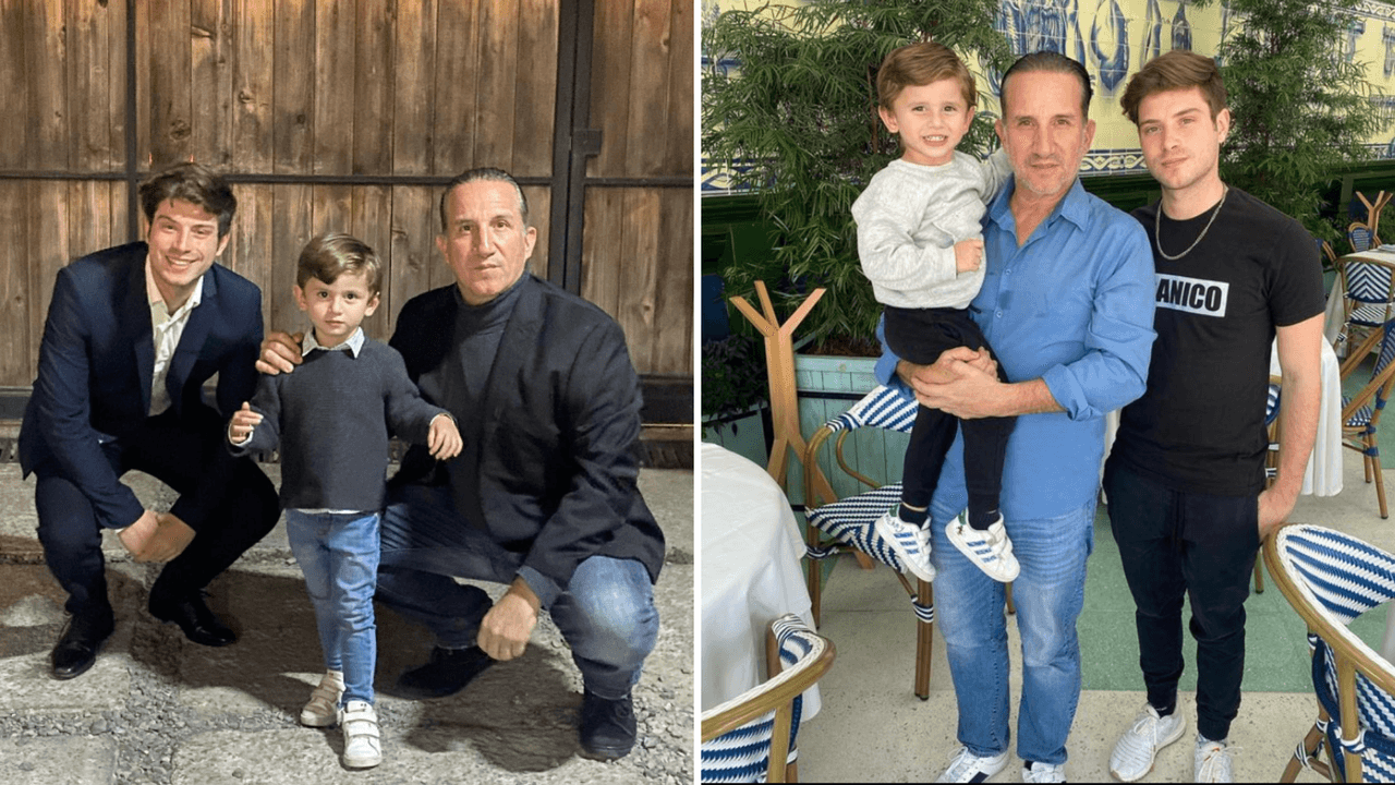 Plutarco Haza y sus hijos