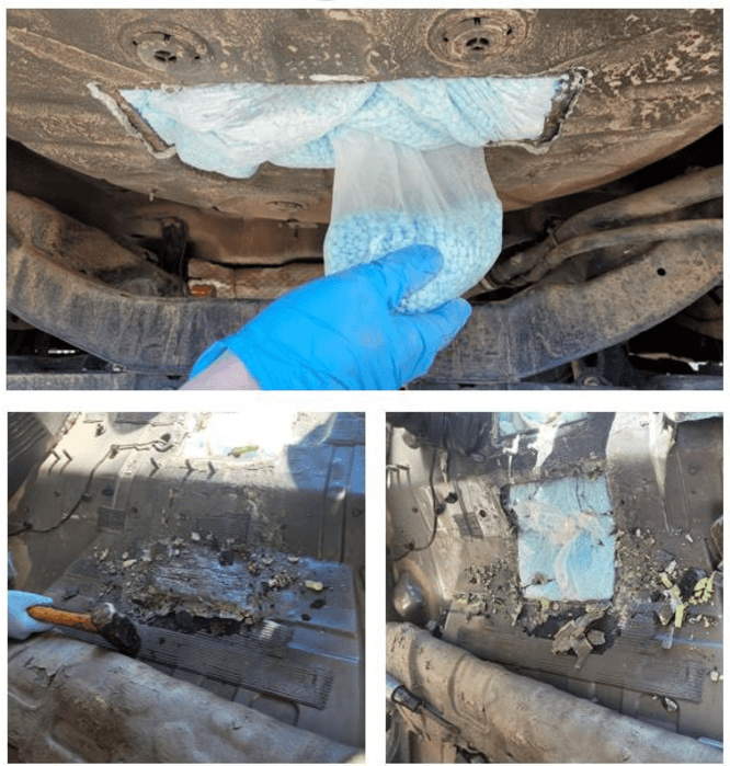 También han hallado drogas en las últimas semanas ocultas en
<b> compartimentos que los criminales improvisan </b>dentro de los automóviles, ya sea en el piso o en las puertas.