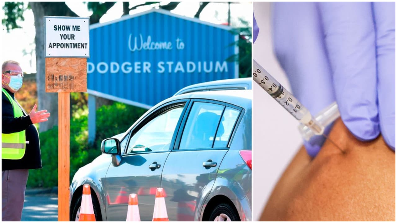 Dónde y cómo trabajan los megacentros de vacunación contra el coronavirus en Los Ángeles
