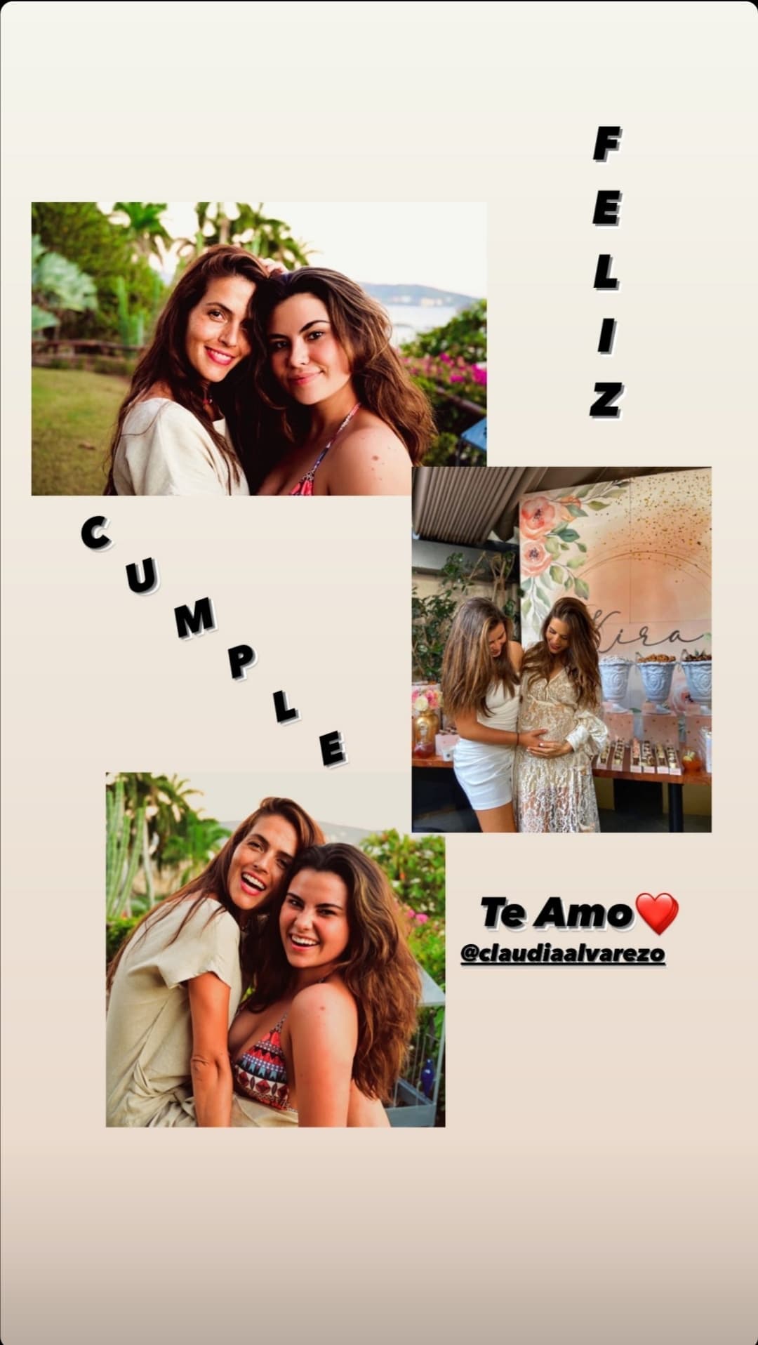 La hija mayor del productor creó un collage de 
<b>fotos donde aparecen ambas con grandes sonrisas</b> y lo compartió en sus historias de Instagram acompañado de un "
<b>Te amo</b>".