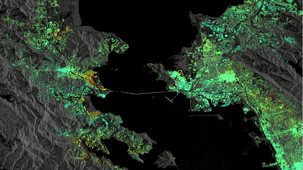 Desde el espacio confirman el hundimiento de un rascacielos de San Francisco