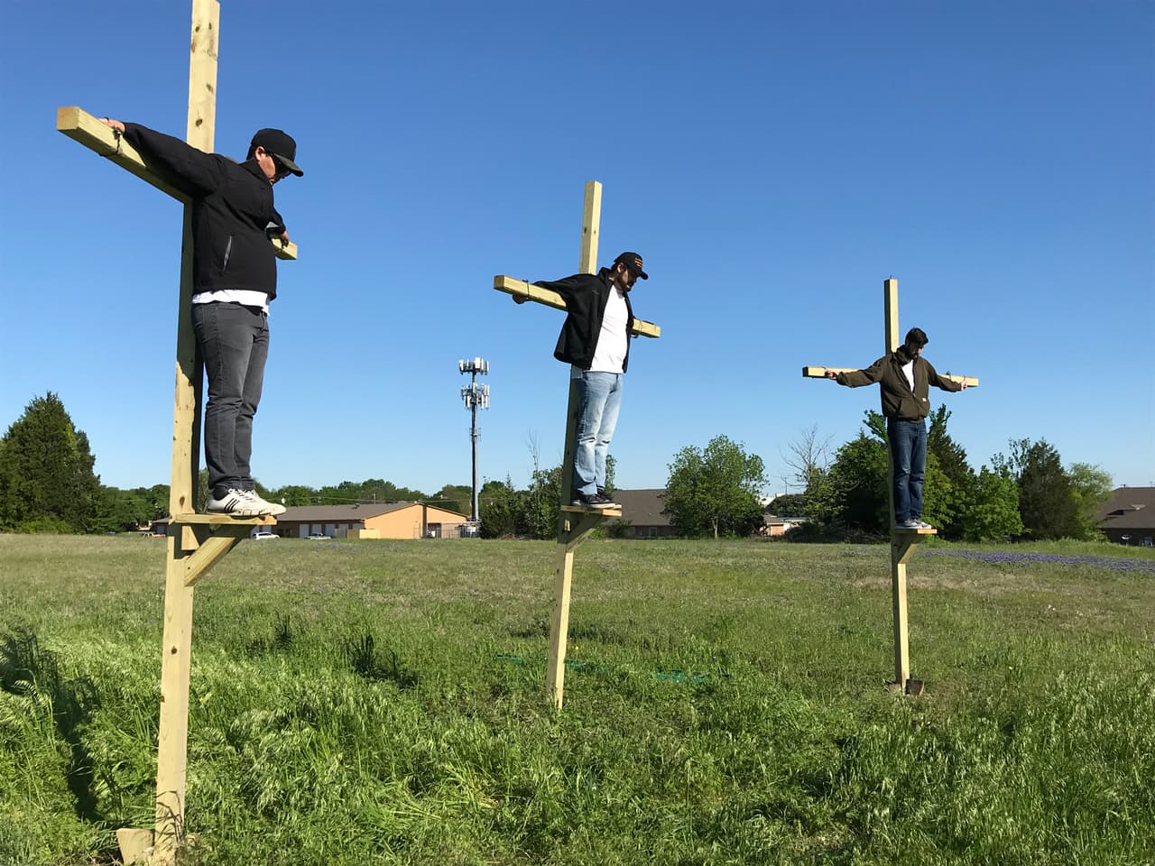 Los voluntarios quisieron enviar un mensaje de que Cristo murió por nosotros.