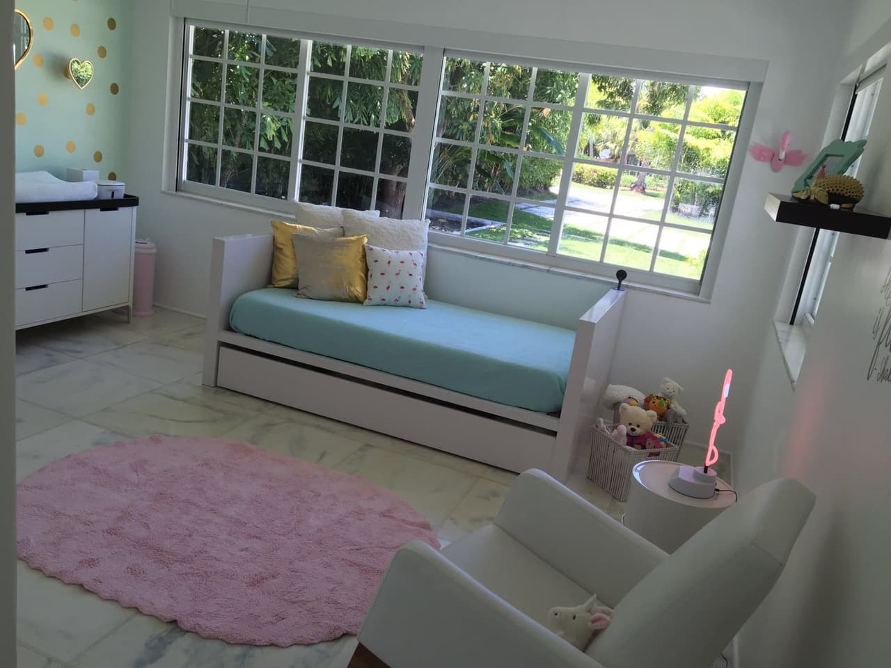 Satcha cuidó todos los detalles a la hora de preparar el cuarto de su princesa.