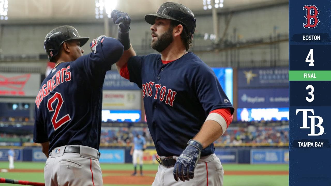 Por primera vez en la temporada los Boston Red Sox lucen como lo que son, los campeones de las Grandes Ligas y barren una serie por vez primera en la complicada campaña de 2019 al vencer este domingo 4-3 en 11 entradas a los Tampa Bay Rays en su patio.