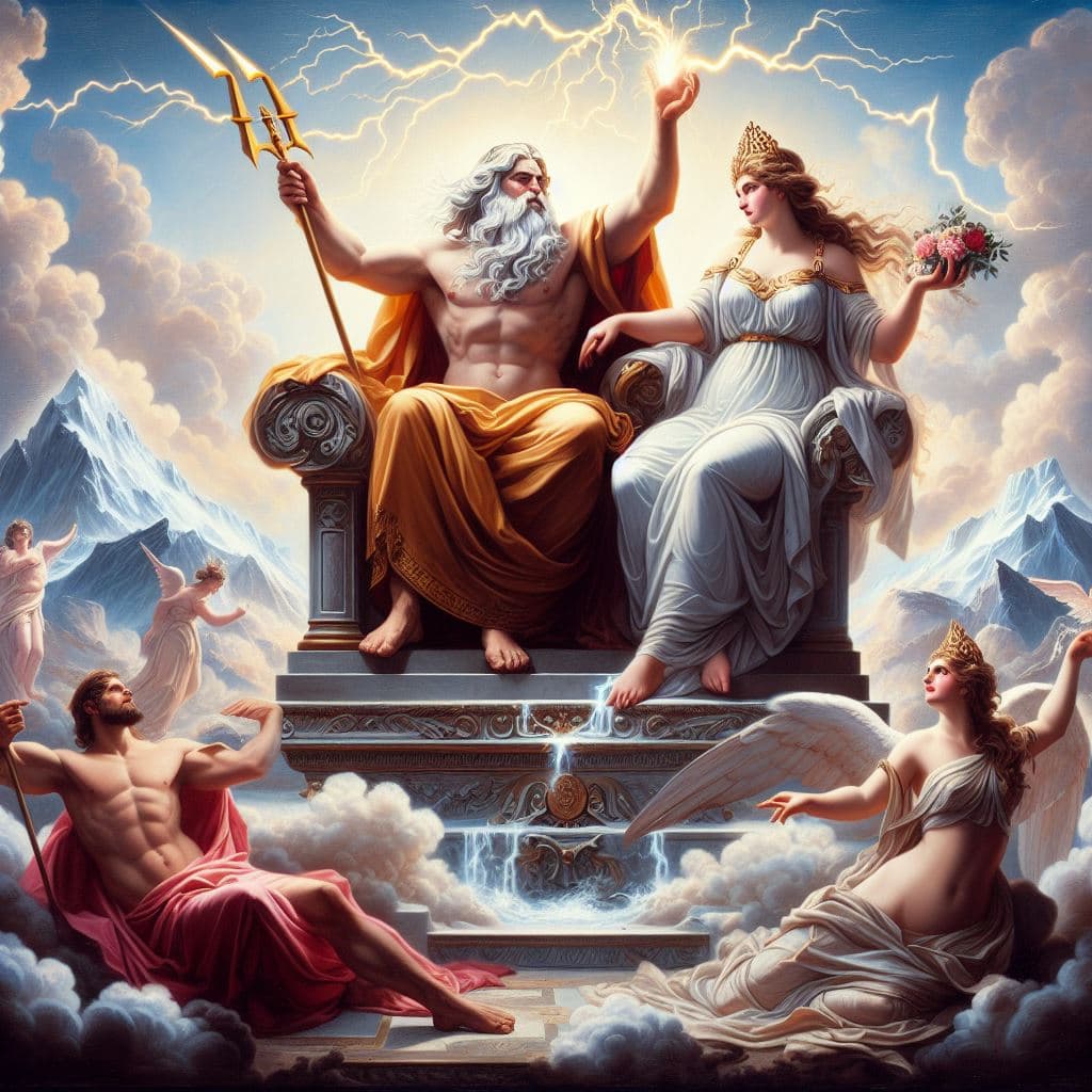 Zeus y Afrodita, mitlogía griega