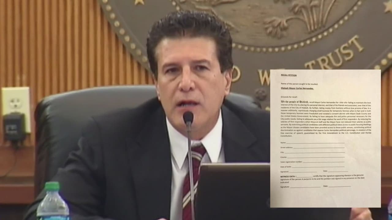 Recogen firmas desde este viernes para revocar al alcalde de Hialeah