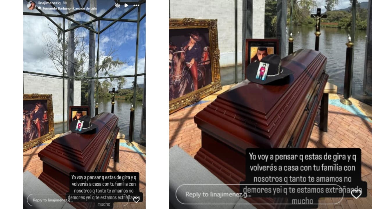 Lina Jiménez, hermana de Yeison, compartió esta fotografía del velorio.