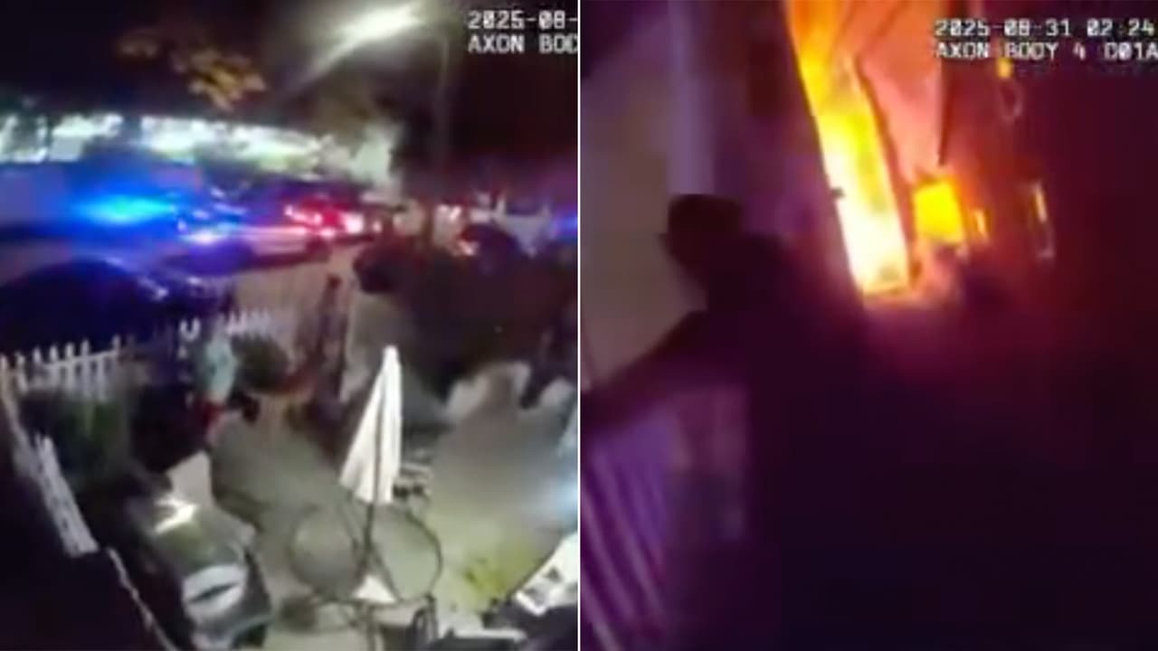 Policías rescatan a cinco personas de una casa en llamas en Mount Vernon