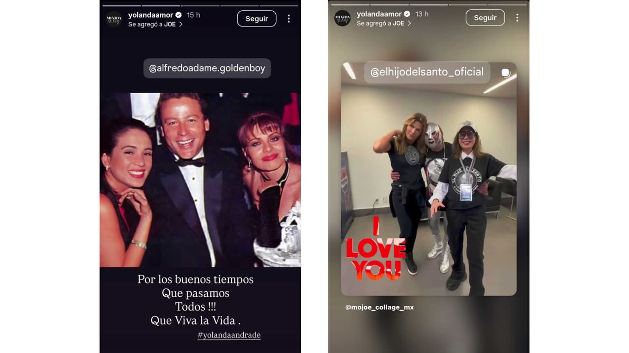 Yolanda Andrade compartió imágenes de sus "amigos".