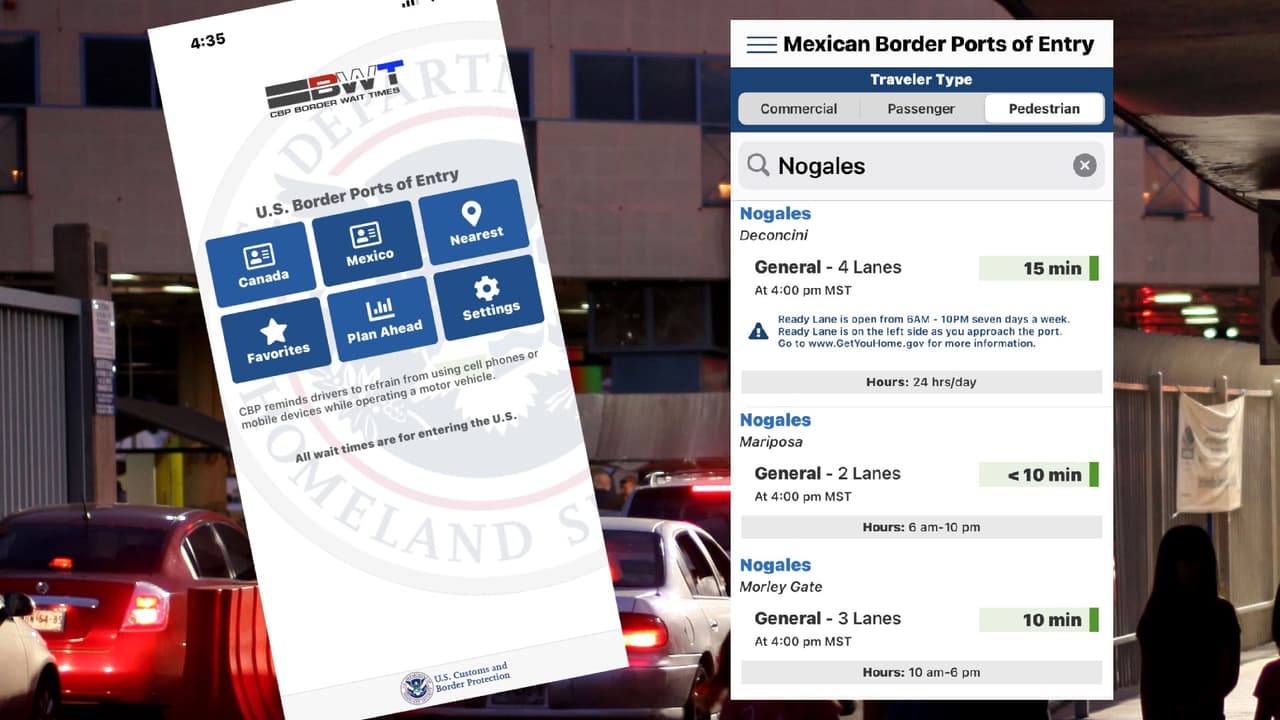 Con esta App puedes saber los tiempos de espera en todos los puertos de entrada de EEUU