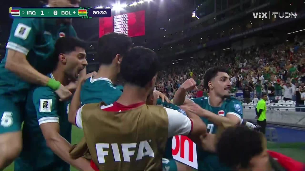 ¡Gol de Irak! Ali Al-Hamadi sorprende en jugada de tiro de esquina con el 1-0 vs. Bolivia