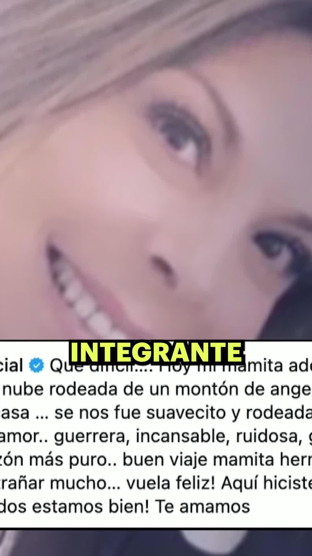 Andrea Legarreta lamenta el fallecimiento de la cantante Lucha Moreno, mamá de Mimi de Flans