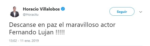 El exjuez de Mira Quién Baila, Horacio Villalobos, conoció de cerca al actor y también dio su pésame.