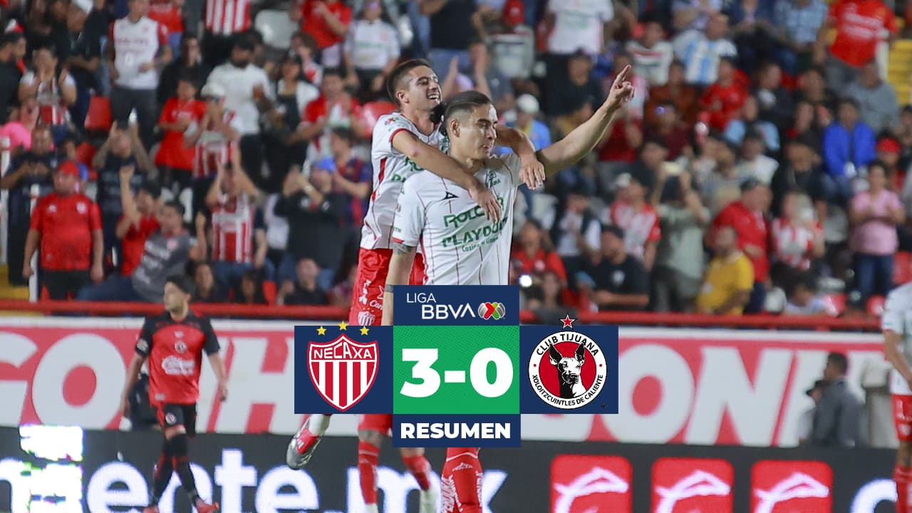 ¡Aplanadora! Necaxa golea a Tijuana con doblete de Javier Ruiz 