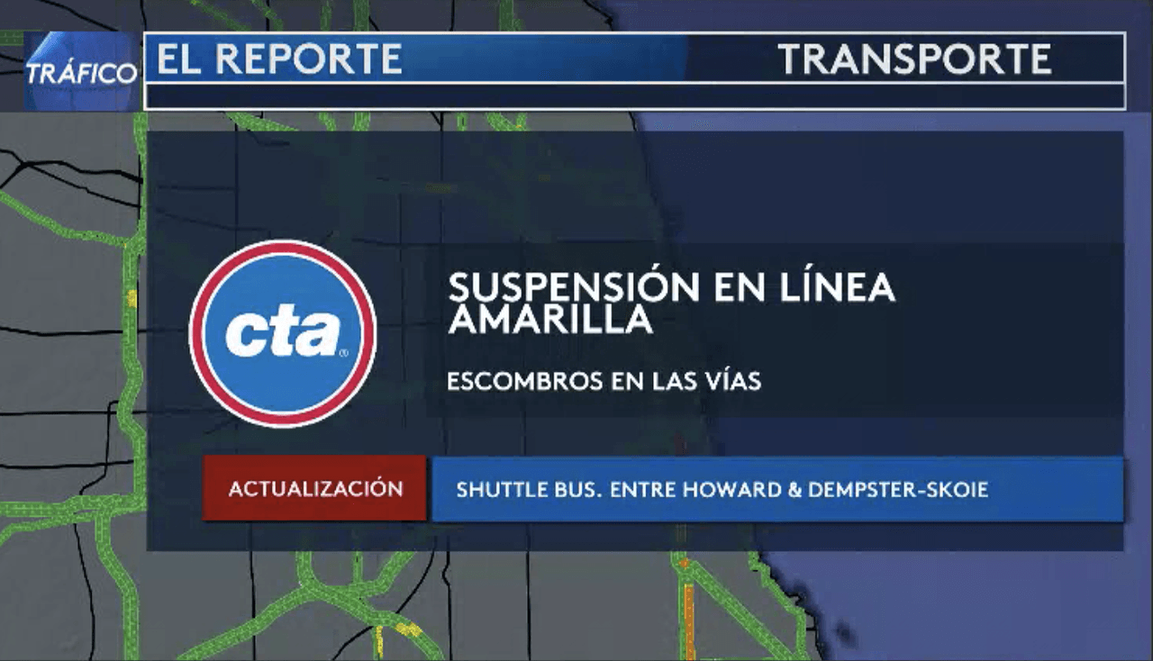 Suspenden línea amarilla del CTA por escombros en las vías