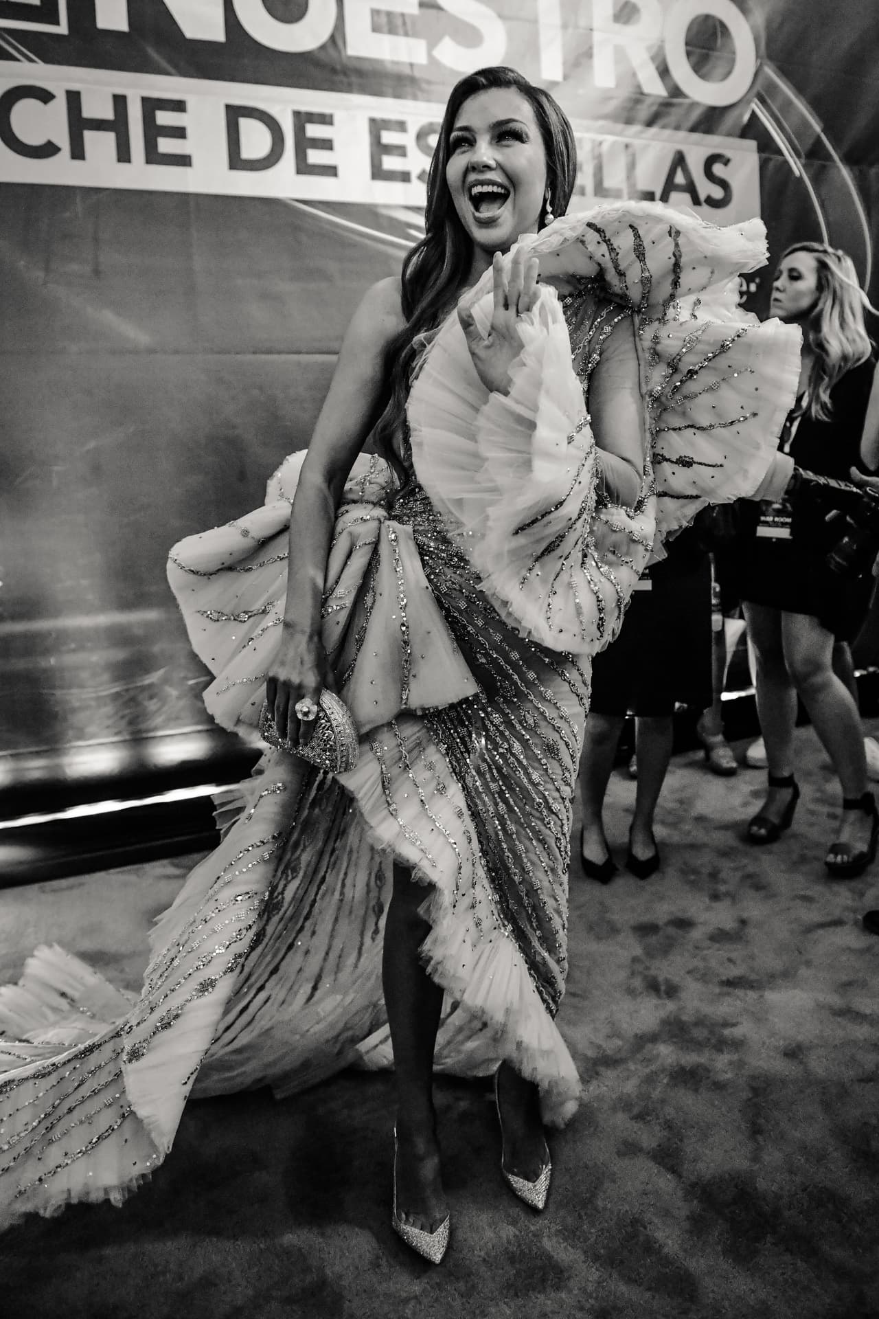 Thalía no pasó desapercibida en la alfombra.