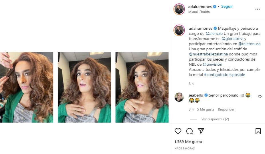 As´i se preparó Adal Ramones para interpretar a Gloria Trevi