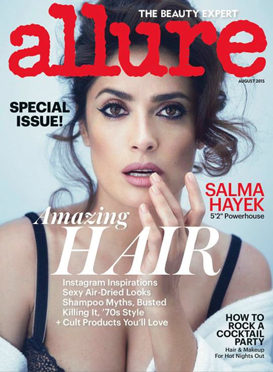 Hace unos días apareció así de bella en la portada de la revista Allure.
