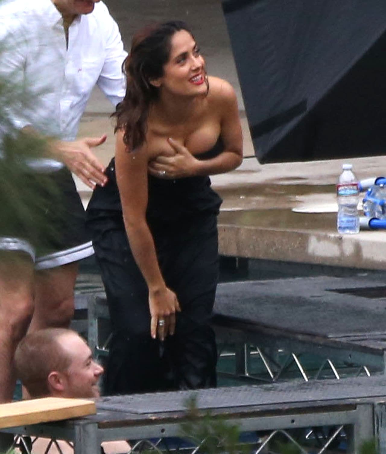 Durante una sesión fotográfica en el agua Salma sufrió muchísimo.