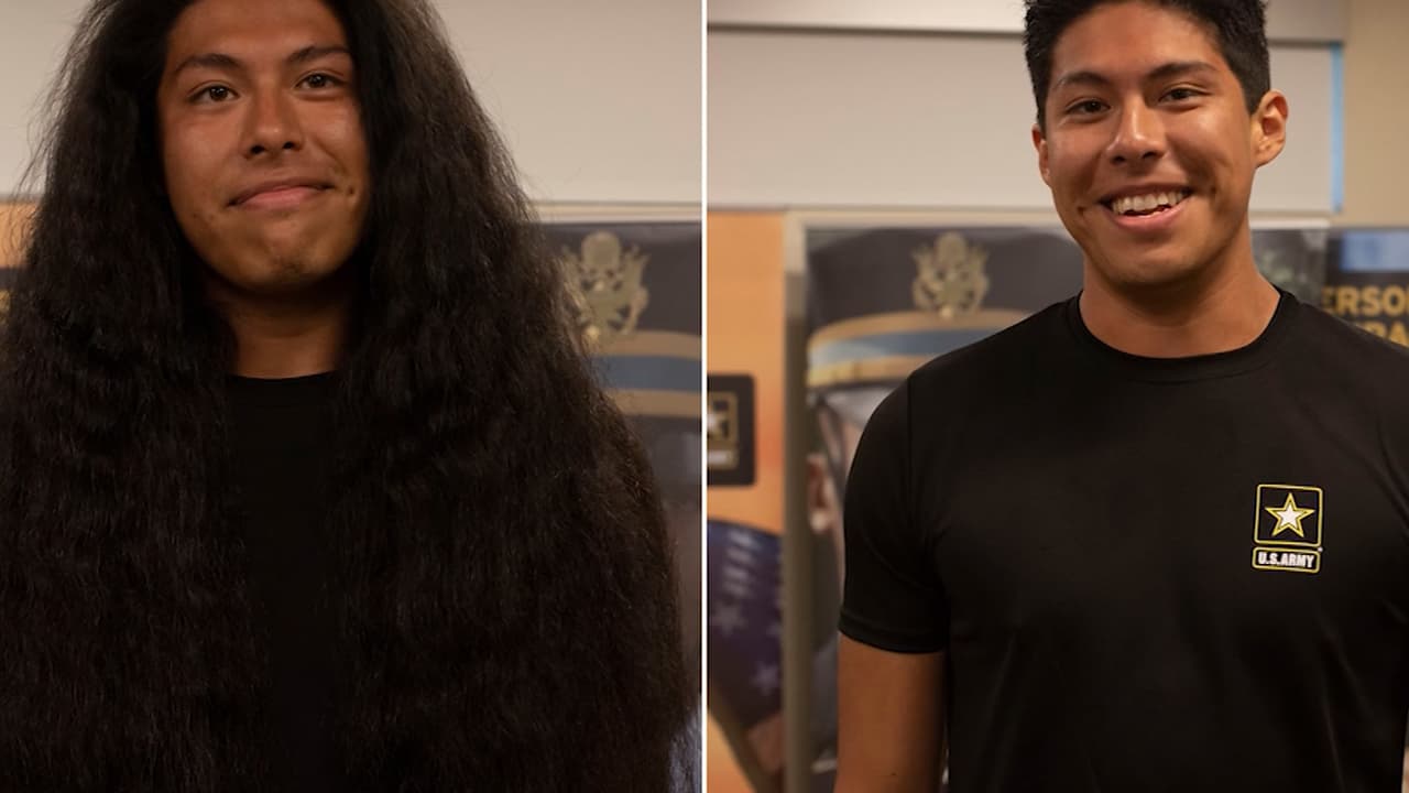 Un cambio de imagen impactante: se corta el pelo por primera vez en 15 años para entrar al ejército