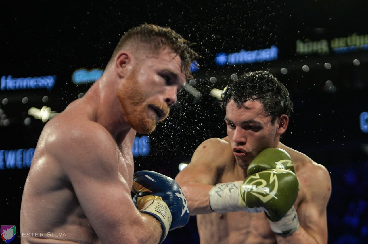Te acercamos a los golpes que se dieron Saúl 'Canelo' Álvarez en contra de Julio César Chávez Jr., imágenes que te harán sentir en el ring.