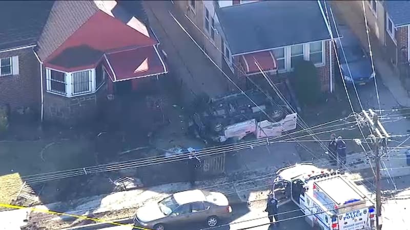 Camión se estrella contra hogar y deja dos heridos en Queens (Video)