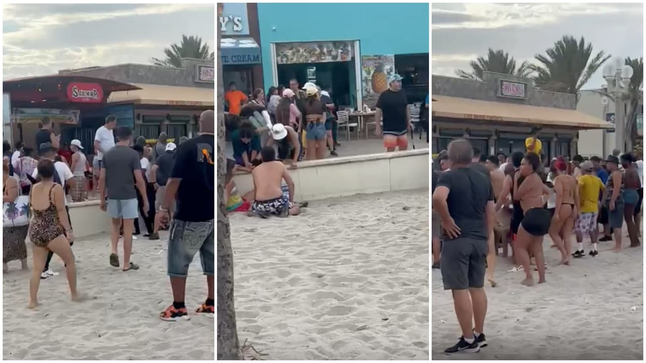 <a href="https://www.univision.com/local/miami-wltv/pelea-termino-a-tiros-en-el-paseo-de-la-playa-en-hollywood-al-menos-nueve-personas-resultaron-heridas-video">Videos publicados en redes sociales</a> muestran a la policía y a equipos de emergencia prestando ayuda a 
<b>múltiples heridos.</b>