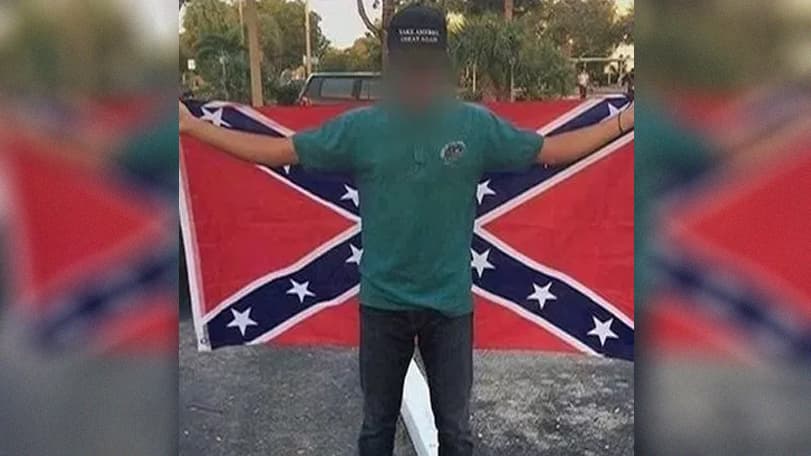 Disciplinan a estudiantes que llevaron una bandera confederada a escuela de Miami