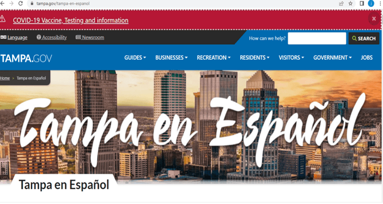Ciudad de Tampa presenta su nueva página de internet totalmente en español 