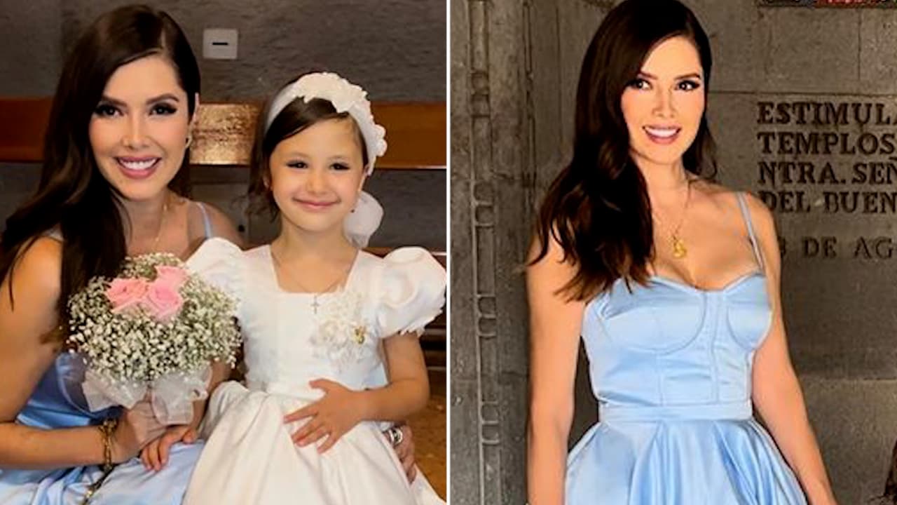 Marlene Favela celebró los 3 años de su hija con una misa y padrino de lujo: lució como muñequita