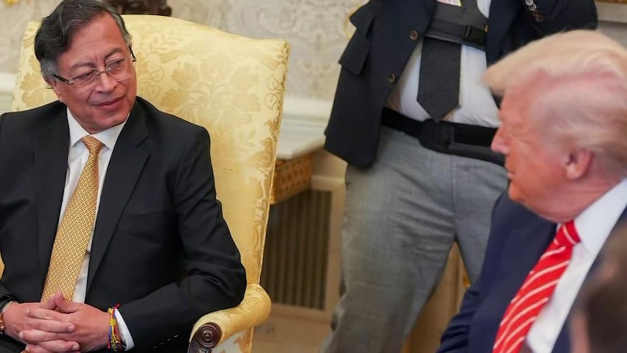 Donald Trump y Gustavo Petro: Las imágenes del encuentro de los presidentes de EEUU y Colombia