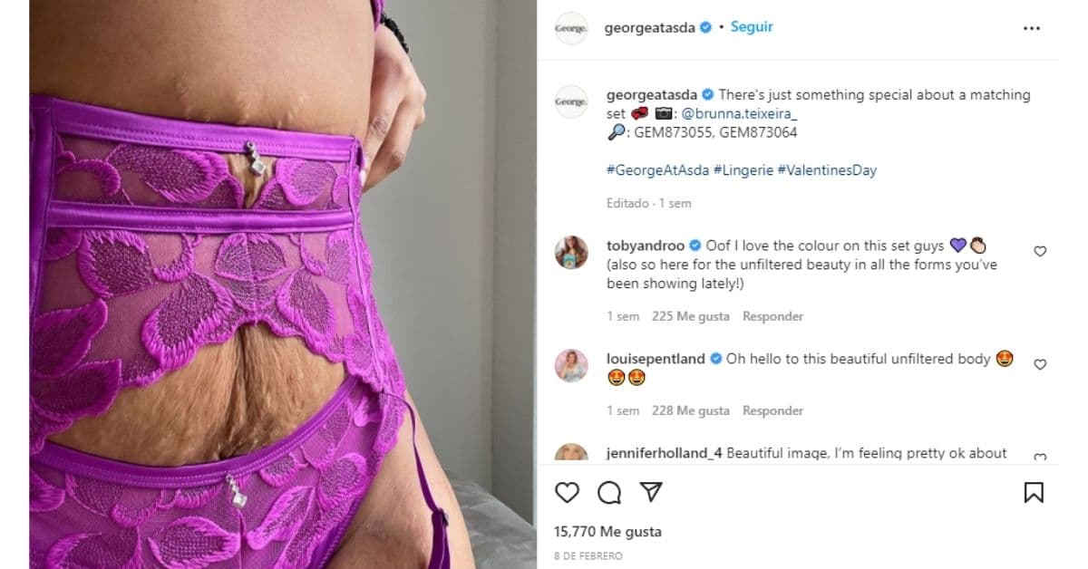 Modelo Brunna Teixeira con diseño de George at Asda