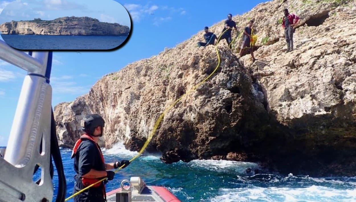 Una fogata los regresó a la vida: rescatan a 12 migrantes haitianos abandonados a su suerte en la isla Monito