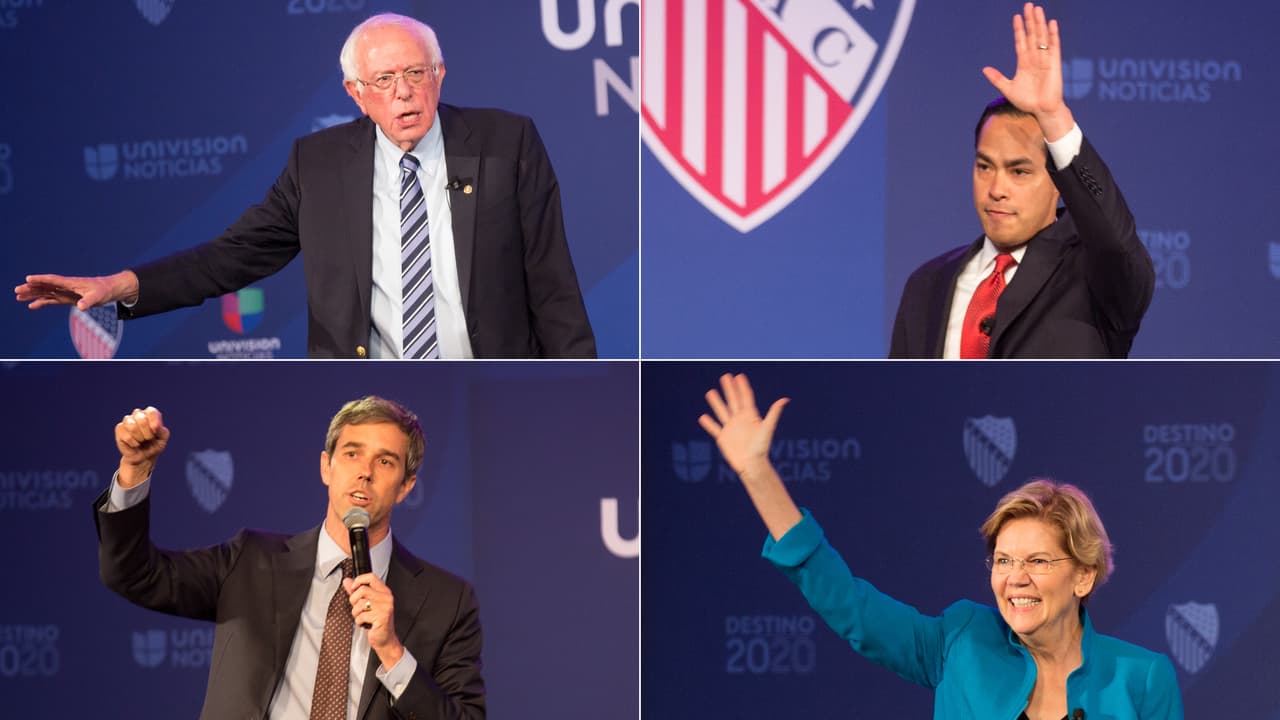 Cara a cara con la diversidad de los latinos: cuatro precandidatos demócratas buscan seducir a la principal minoría de 2020