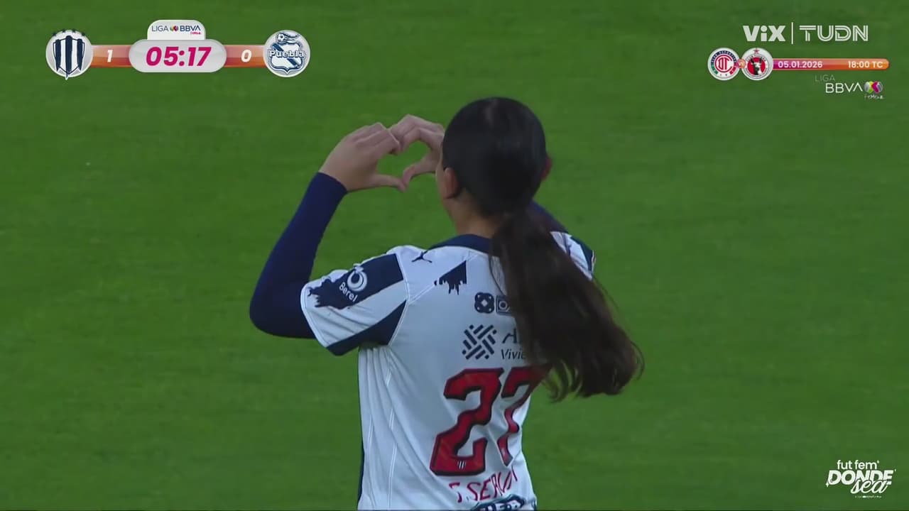 ¡Golazo de Fátima Servín! Rayadas anota el primero sobre Puebla