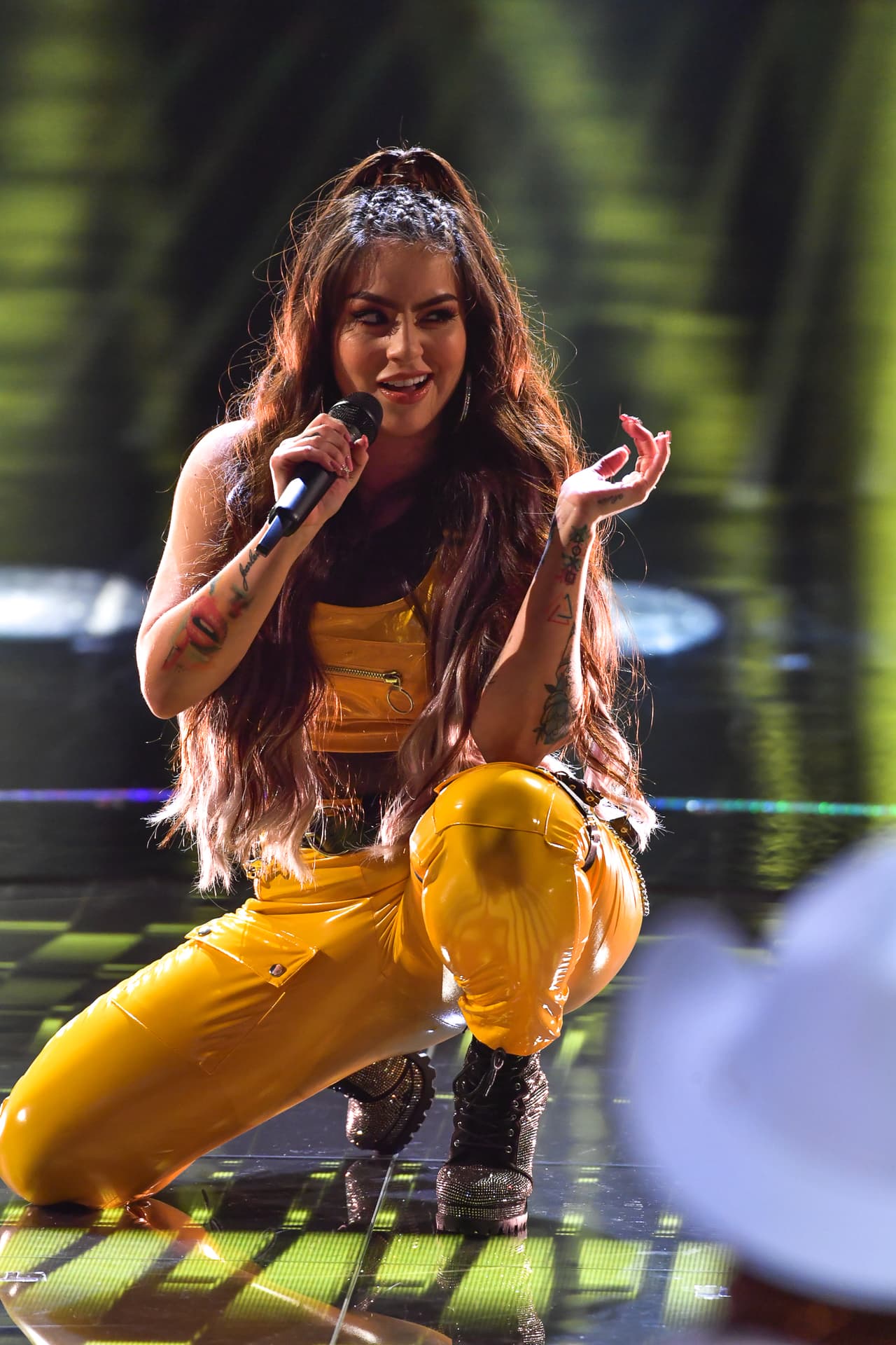 <a href="https://www.univision.com/shows/reina-de-la-cancion/los-jueces-esperaban-mas-de-giselle-amelunge-y-su-interpretacion-de-mayores-video" target="_blank">Giselle cantó 'Mayores' de Becky G</a>. Esta fue la primera vez en que los jueces le aconsejaron cuidar más el tiempo de las canciones.