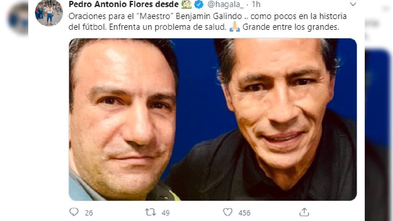Así reaccionó el mundo del futbol ante la reciente hospitalización de ‘El Maestro’, Benjamín Galindo.