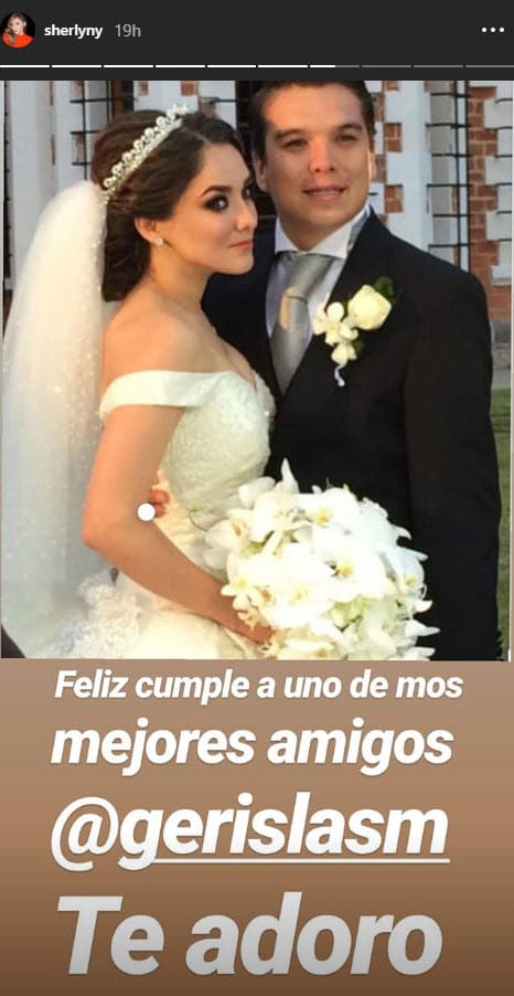 La actriz compartió una foto de su boda con la frase: "Feliz cumple a uno de mis mejores amigos Gerardo Islas. Te adoro".
<br>