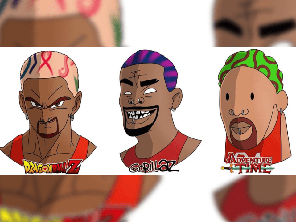 DinoTomic es un artista gráfico que dibuja diferentes personajes imaginando cómo se verían en diferentes series y caricaturas, esta vez ilustró a Michael Jordan, Scottie Pippen y Dennis Rodman, ex estrellas de Chicago Bulls.